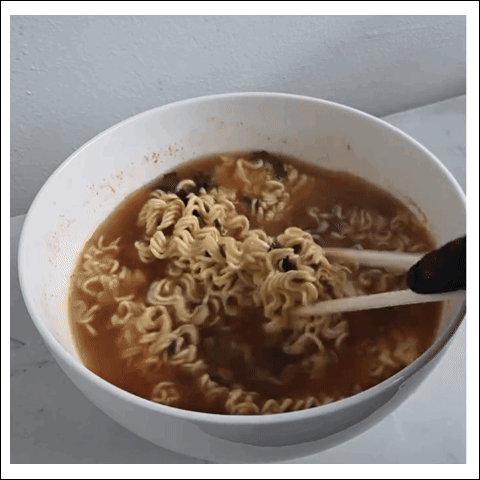 전자레인지 라면 조리 과정