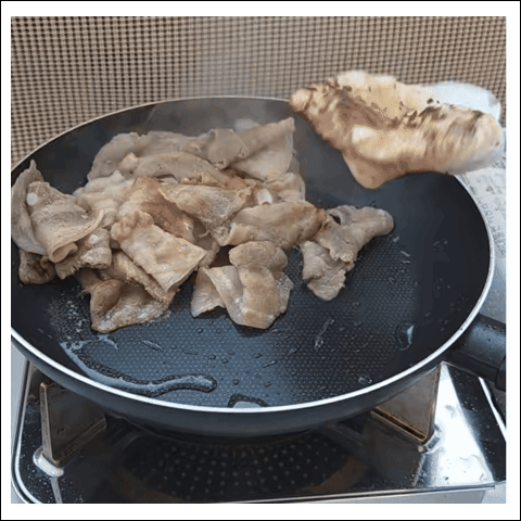 대패삼겹 부추볶음 조리 과정