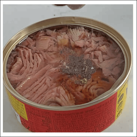 캔참치 요리 조리 과정