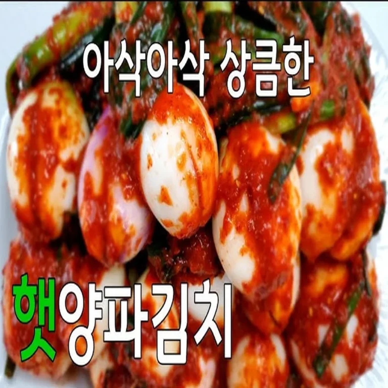 식탁 위 봄을 부르는 아삭한 햇줄기양파 김치 담그는 법 - 오늘살림