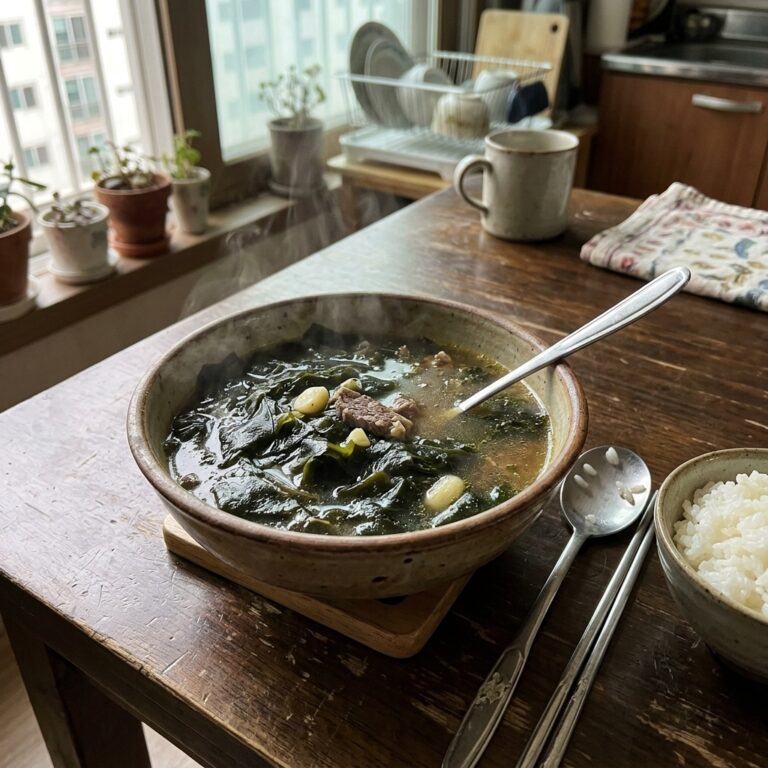 소고기 없이 감칠맛 폭발하는 자취생 미역국 - 오늘살림