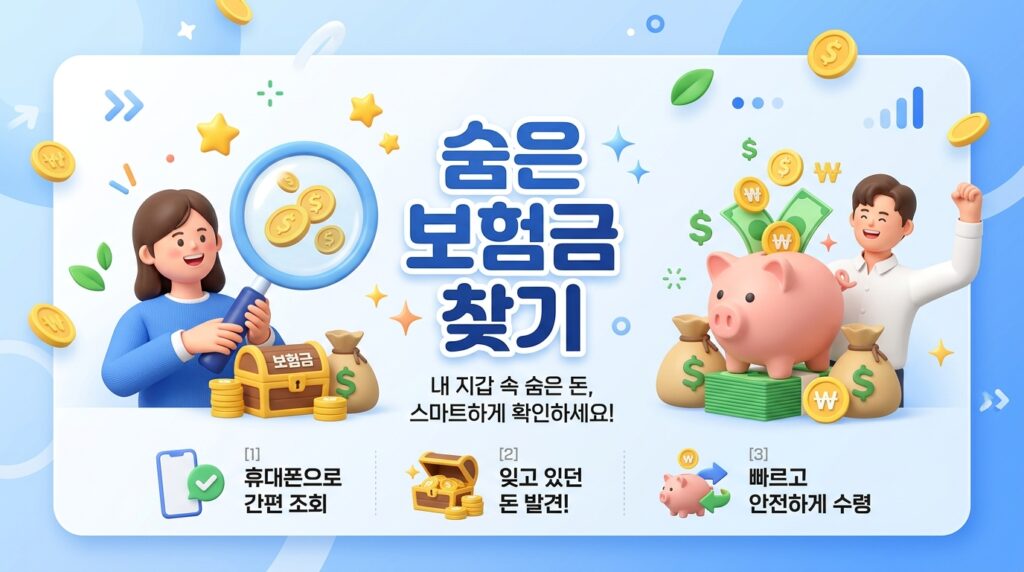 숨은 보험금 조회 및 신청 방법 2026 내 돈 찾아가세요 10초면 확인 가능