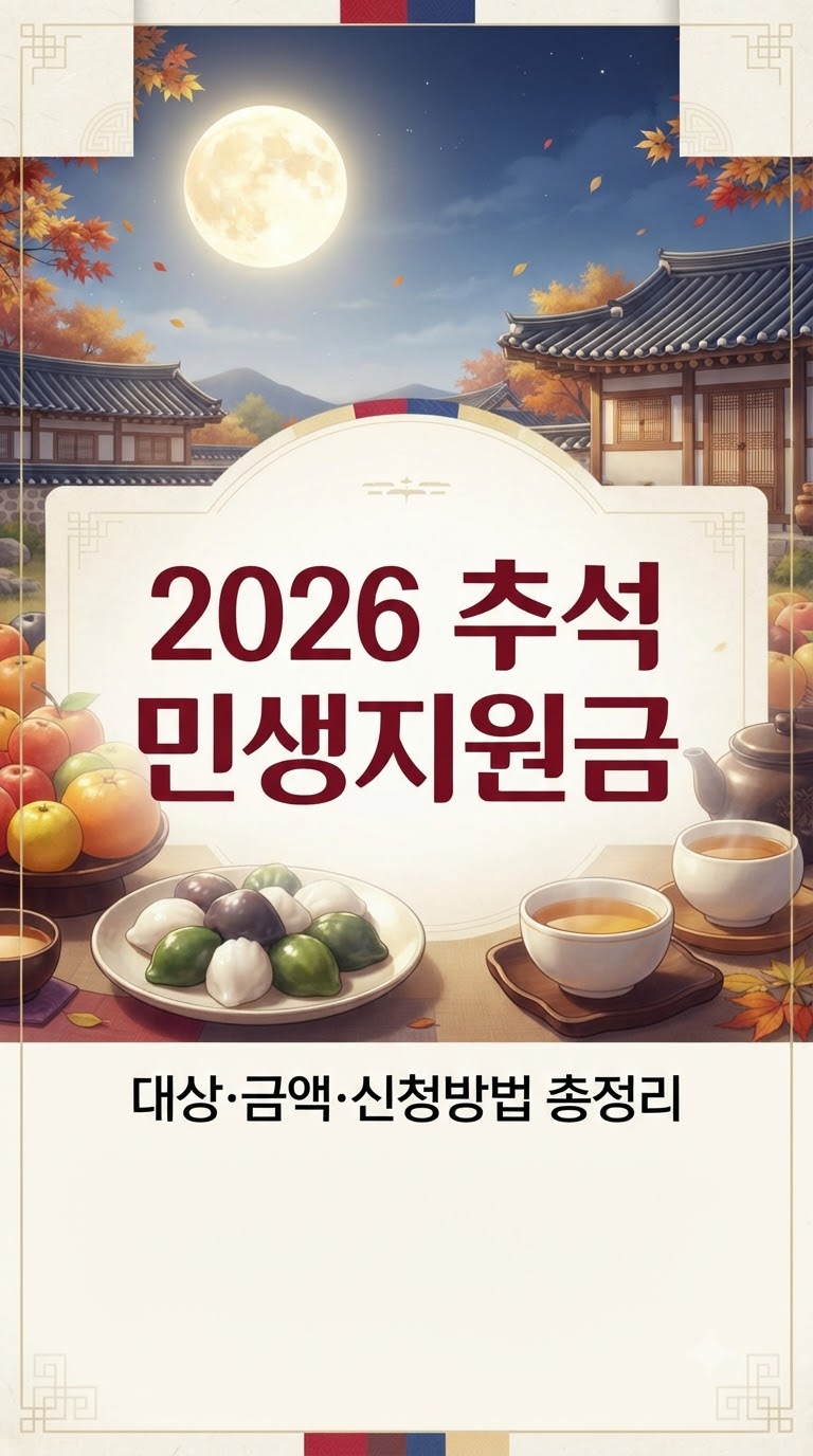 2026 추석 민생지원금 신청방법·대상 조회｜1인당 50만원 지급 지역과 신청기간 총정리