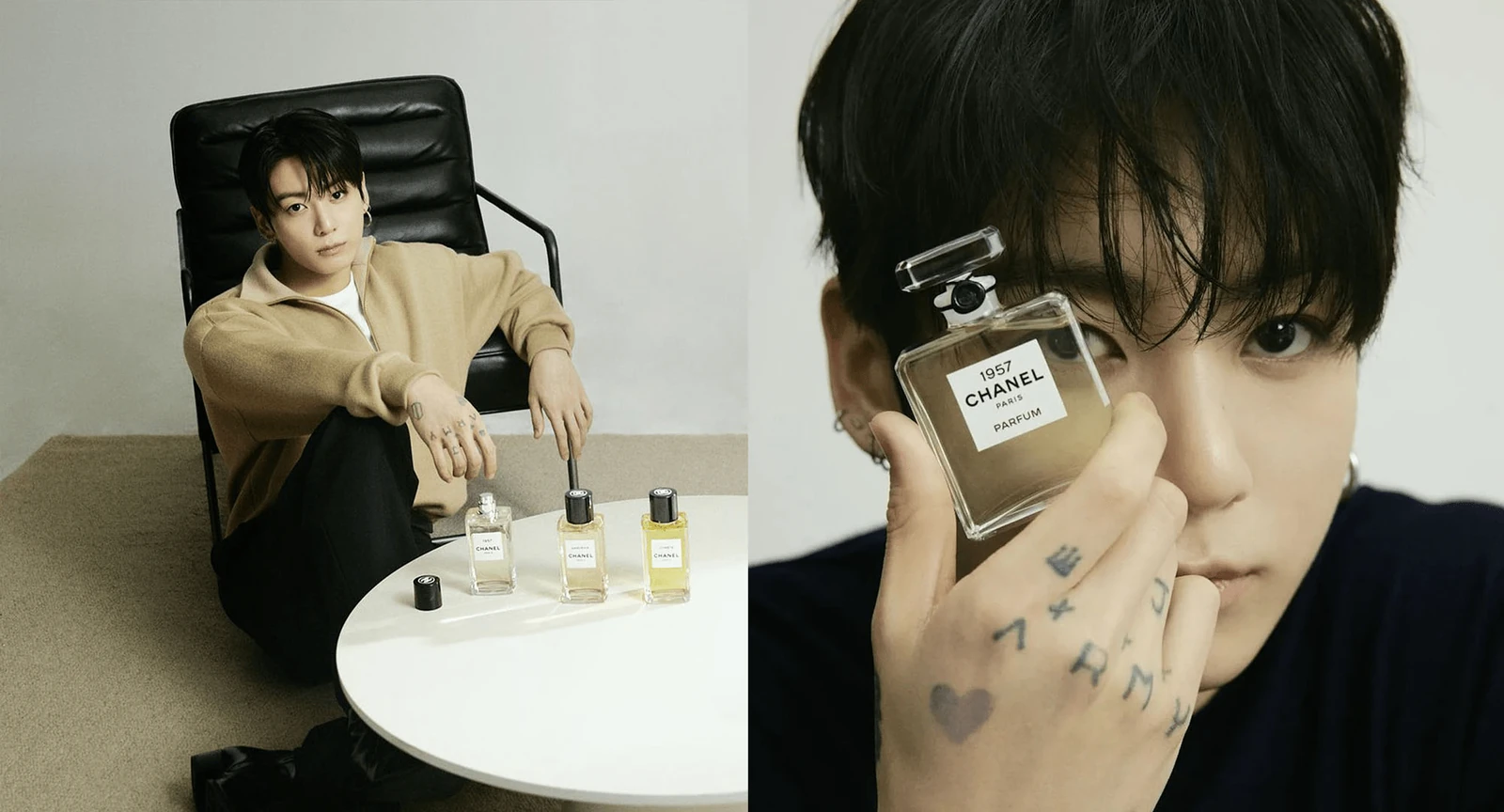 정국의 세련된 향수 화보 이미지