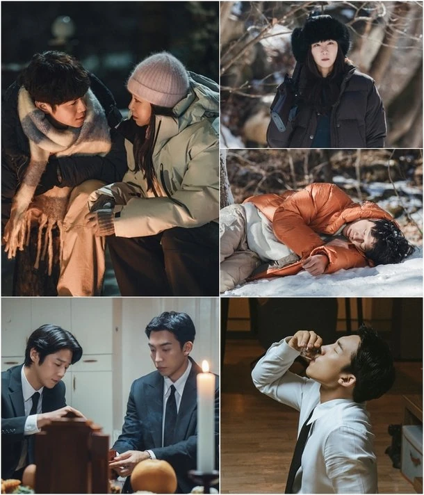 산장에서 마주한 두 인물의 긴장과 감정선