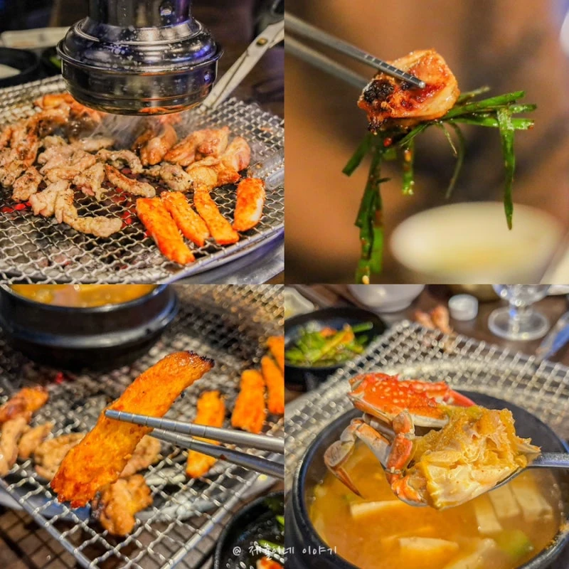 제주 여행과 음식 풍경 이미지